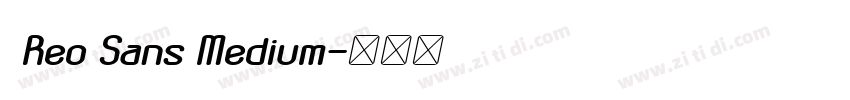 Reo Sans Medium字体转换